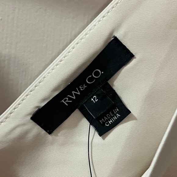 Vintage Satiny Champagne Mini Party Dress Sleeveless Fit & Flare Neutral Holiday - Picture 4 of 9